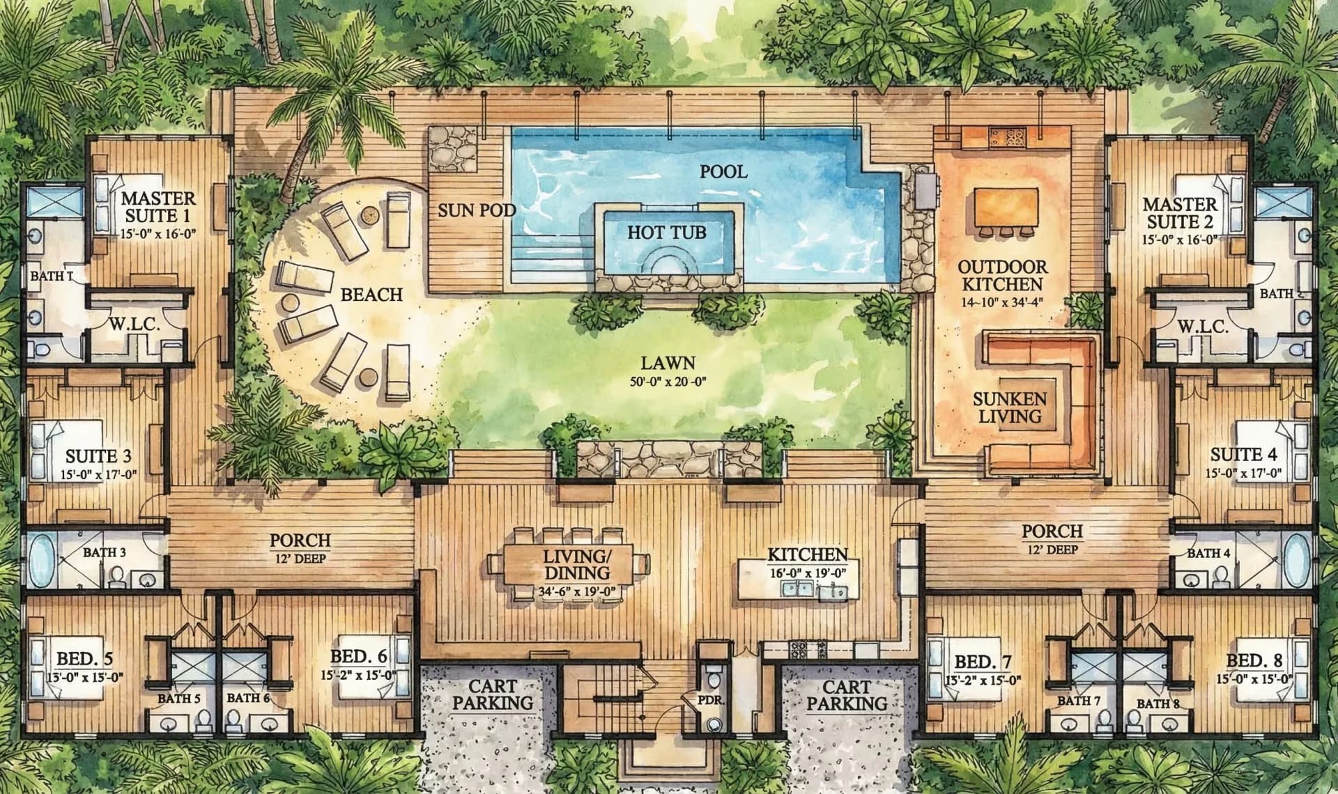 Casa Jaguar — floor 1 (artist concept)
