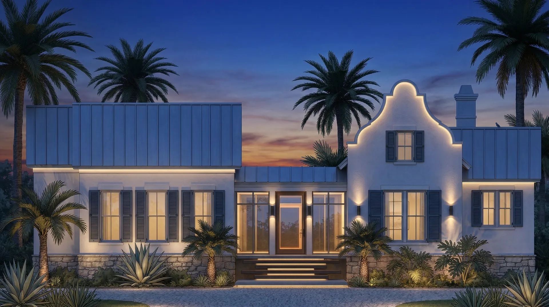 Distant Island House — elevation alt (artist concept)