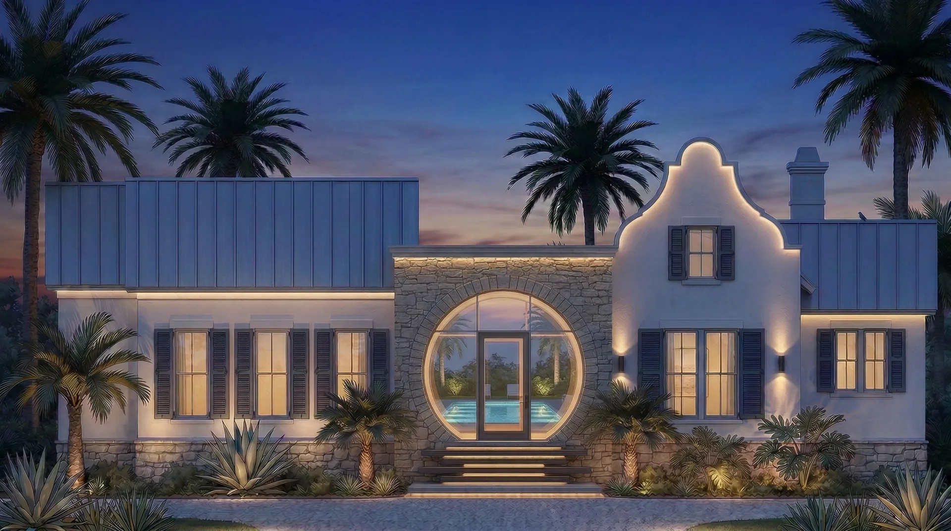 Distant Island House — artist concept rendering